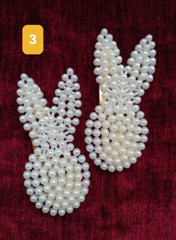 گیره تق تقی مرواریدی در ۳ طرح مختلف