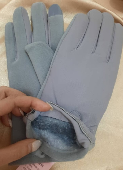 دستکش ضدآب خارجی داخل خز دار