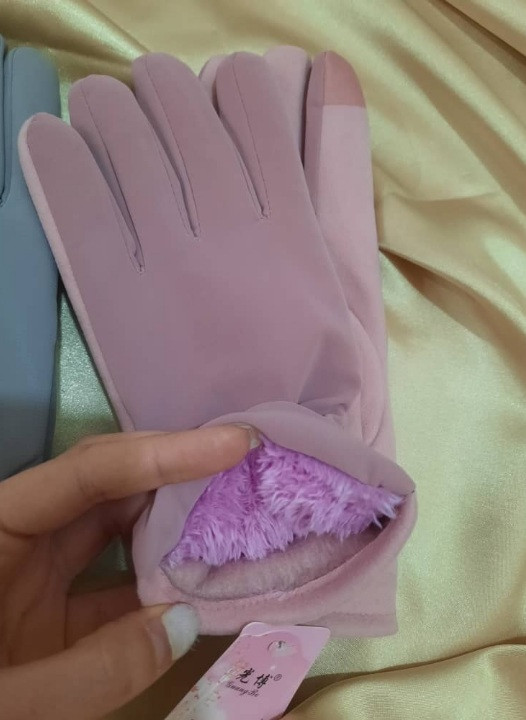 دستکش ضدآب خارجی داخل خز دار