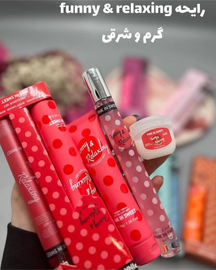 پک عطر قلمی و لوسیون بدن و بالم لب پینک این سوییت در ۵ رایحه