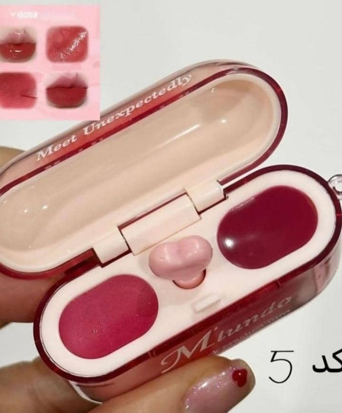 رژ کره ای طرح ایرپاد دوقلو رژ لب و بالم لب