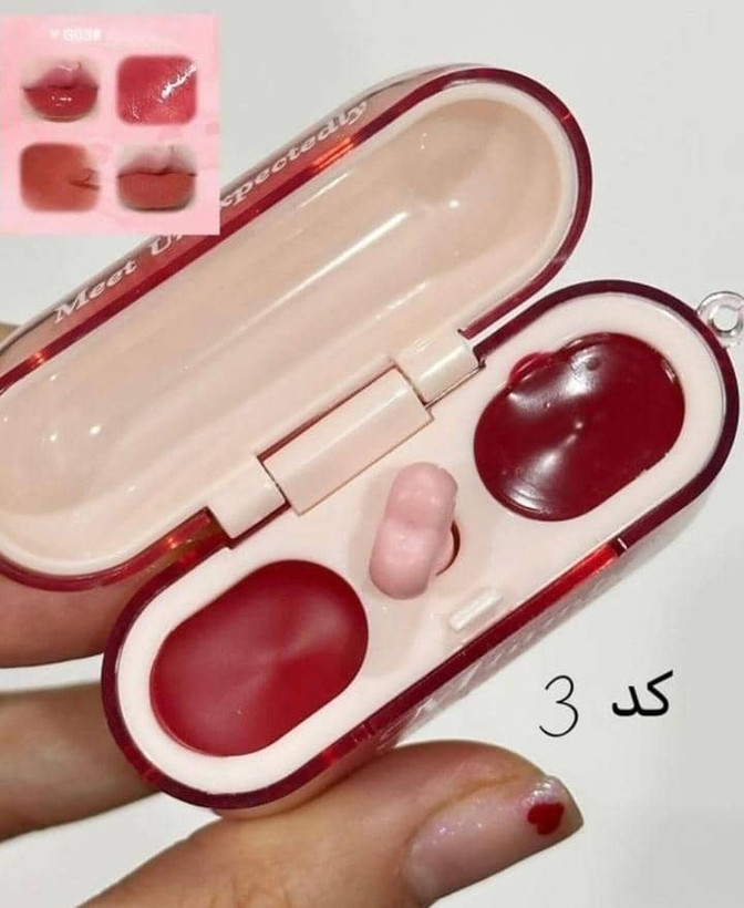 رژ کره ای طرح ایرپاد دوقلو رژ لب و بالم لب