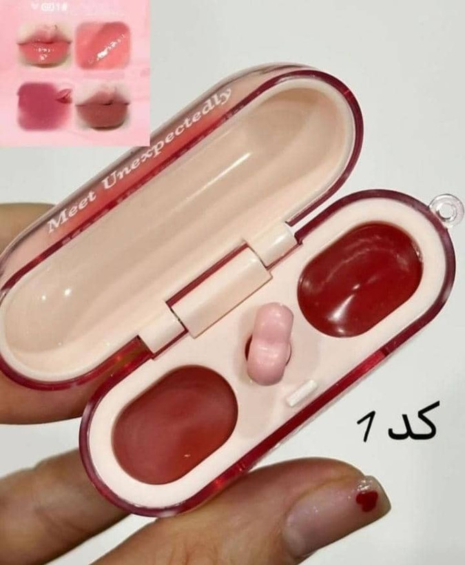 رژ کره ای طرح ایرپاد دوقلو رژ لب و بالم لب