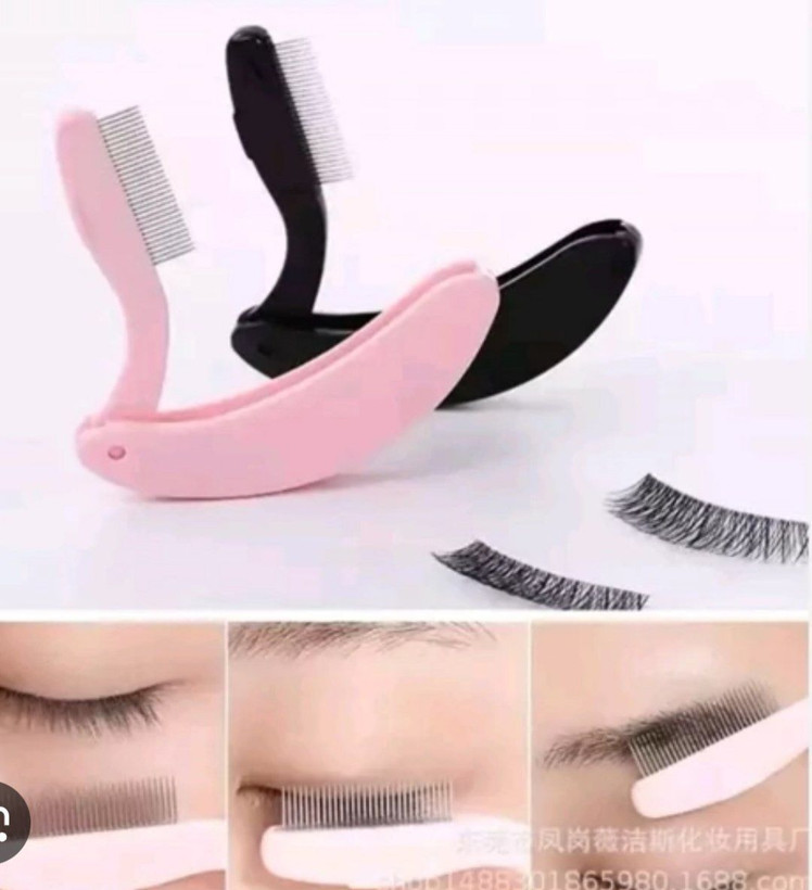 شانه فلزی مژه و ابرو تاشو