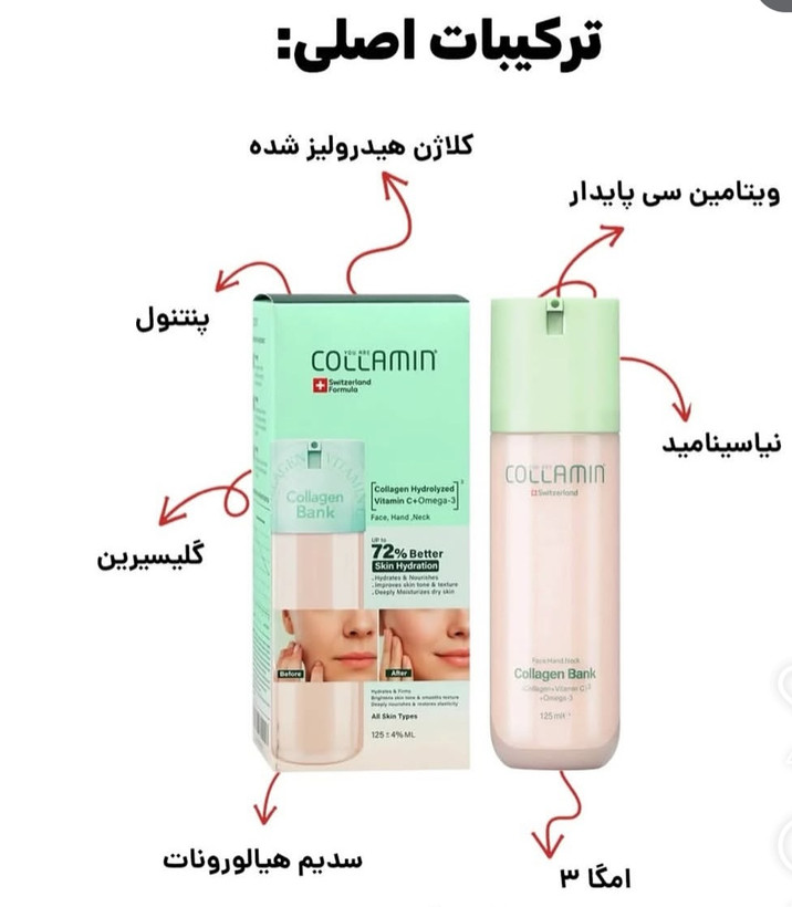 بانک کلاژن کلامین اصلی ساخت سوئیس