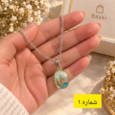 گردنبند استیل پلاک همراه زنجیر رنگ ثابت